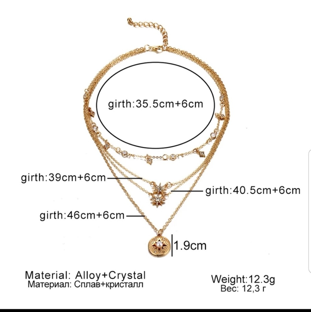 Calypso Bohemian Gypsy multilayered necklace - Picture 2 of 4